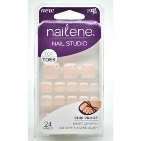 Nailene Nail Studio For Toes, 24 Nails, Chip Proof, Short Length, 71282 ...