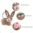 thumbnail image 4 of Easter Straw Woven Bunny Furniture Hand-woven Rabbit Animal Adornment Craft, 4 of 6