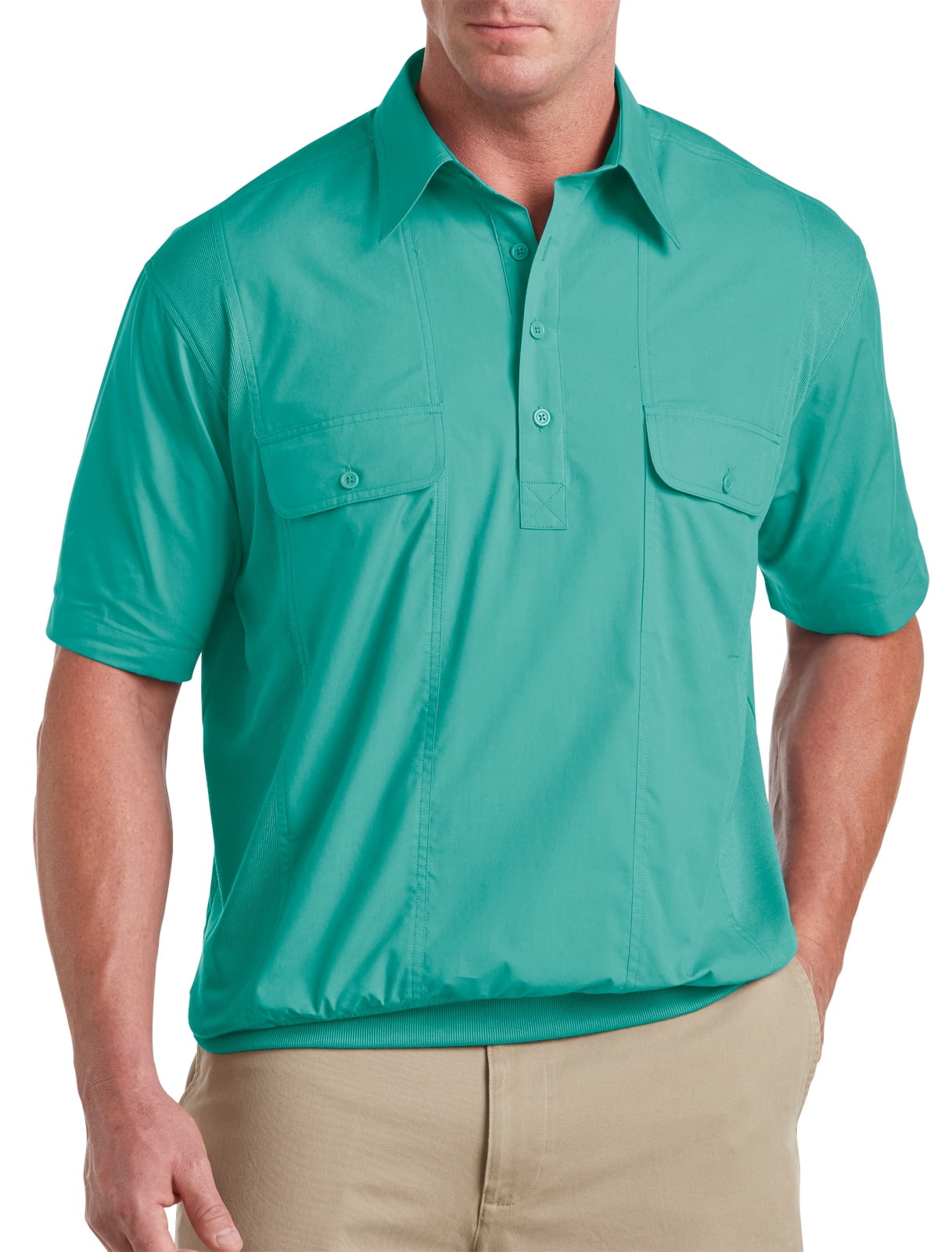 Harbor Bay by DXL Big and Tall Men's BandedHem Polo Shirt, Latigo Bay