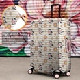 thumbnail image 4 of Beige Cow Flower Pattern Luggage Cover Fashion Suitcase Cover Baggage Covers Fit 25-28 Inch Luggage (Go Travel), 4 of 5
