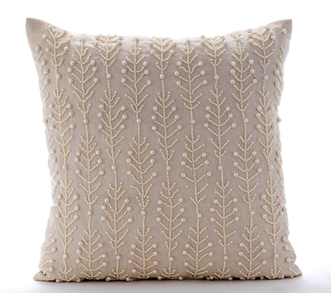 Euro Pillow, Natural Beige European Pillow Shams 26x26 inch (65x65 cm