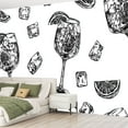 thumbnail image 2 of Peel and Stick Wallpaper Aperol Spritz cocktail glass alcoholic drink sketch hand Modern Art Wall Mural Decor Self Adhesive and Removable 69in x 98in, 2 of 8