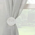 thumbnail image 5 of Evideco French Home Goods Curtain Holdbacks Set of 2 Metal Curtain Tiebacks – Elegant Round Design Clips – White/Gold, 5 of 5
