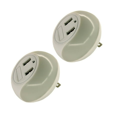 

Shaxon Dual USB Automatic Night Light 2.4A Combined Output (2 Pack)