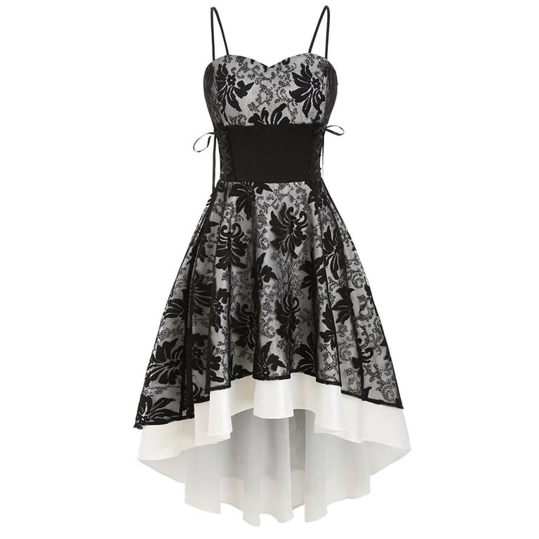 Womne Vintage High Grade Cami Bandage Lace Up High Low Dress Party Dress  Lace Dresses Womens Prom Dresses Long - Walmart.com