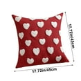 thumbnail image 3 of YIMWNYI Embroidered Love Heart Pillow Cover, 17.71x17.71 Inches, Soft Linen Decorative Pillowcase for Sofa, Bed, Home, Holiday, Valentine's Day, Multicolor, 3 of 6