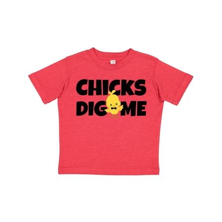 

Inktastic Chicks Dig Me with Bow Tie Gift Toddler Boy Girl T-Shirt
