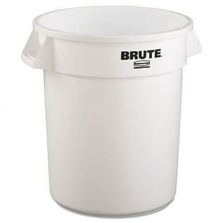 Rubbermaid BRUTE 10 Gallon Gray Round Trash Can and Lid