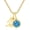 December -Blue Topaz-Capricorn, variant on Initial Birthstone Necklace for Women - Personalized Gifts Birthday Gifts for Women Stainless Steel 18K Gold Plated Dainty Gold Zodiac Sign 12 Constellation Horoscope Necklace Jewelry