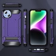thumbnail image 2 of Decase for iPhone 15 2023 with Hidden Kickstand Case,Drop Proof Hybrid Shockproof Rugged TPU Bumper Hard PC Back Cover Anti-Scratch Case for iPhone 15,Purple, 2 of 8