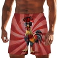 thumbnail image 1 of Elastic Waist Pants with Drawstring, Bright-Colored Full-Print Trunk for Beach, Pool, Gym & Casual Wear, Lightweight Breathable Polyester Fabric, 1 of 8