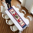 thumbnail image 5 of 13x72" Patriotic Independence Day Table Runner, Memorial Labor Day Dining Party Table Decorations, Indoor Outdoor Celebration Red Blue Star Kitchen Home Decor by JEWLALO, 5 of 6