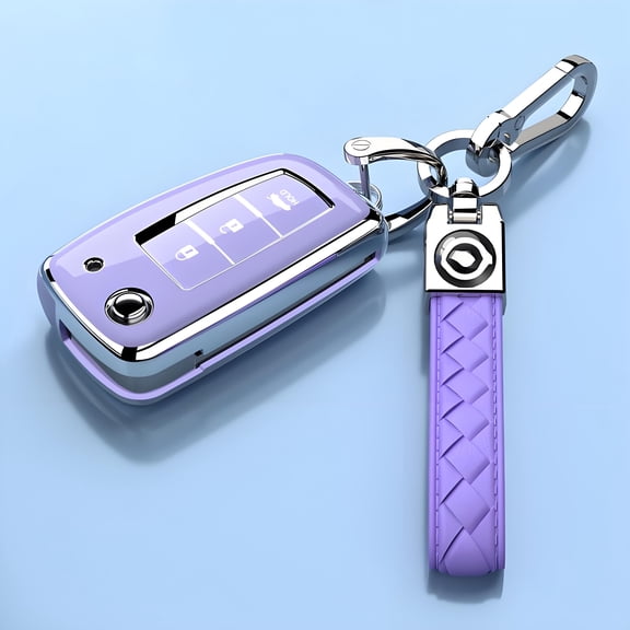 Key Fob Case Protection Fit for Nissan Rogue Rogue Select Rogue Sport Sylphy Pulsar Sentra Flip Folding 3 Buttons Key Holder with Keychains Soft TPU Key Accessories