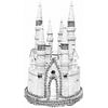 White And Silver Fairytale Castle Cake Top Topper Centerpiece