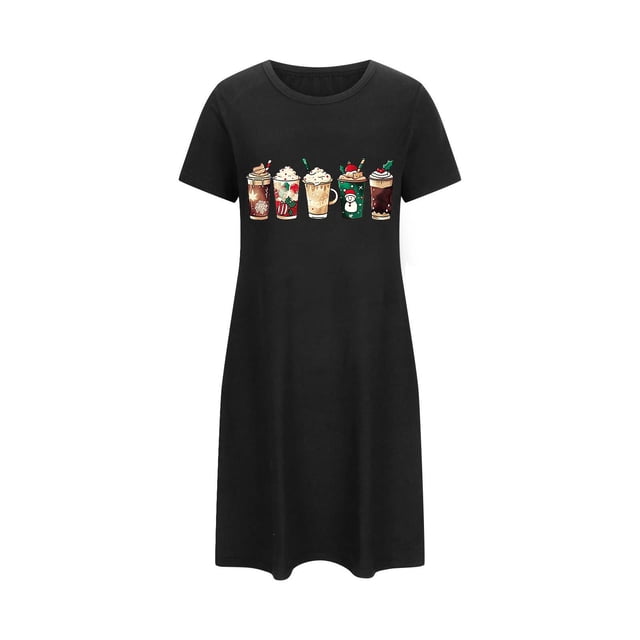 Funicet Chemises à Manches Courtes pour Femmes, Shorts pour Femmes, Chemise de Nuit Courte Surdimensionnée pour Femmes Mode Imprimé Poitrine Chemise de Nuit à Manches Courtes, Chemises à Manches Courtes pour Femmes, Chemises à Manches Courtes pour Femmes