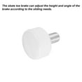 thumbnail image 4 of Uxcell Roller Skate Toe Stops with 0.6'' Bolts 82A Rubber Brake Stoppers Block Round, White 1 Pair, 4 of 5