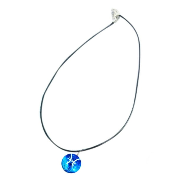 Fashion Luminous Colorful Twelve Constellations Zodiac Design Necklace Gift