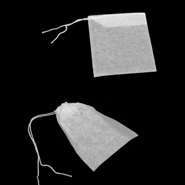 100Pcs/Lot Teabags Lightweight Empty Square Cooking Spice Scented Tea Bags with Seal Filter Paper Natural Drawstring Herb Pouch 100pcs 10x16cm