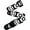 Crosses, variant on D'Addario Joe Satriani Swivel Guitar Strap Black 2 in.