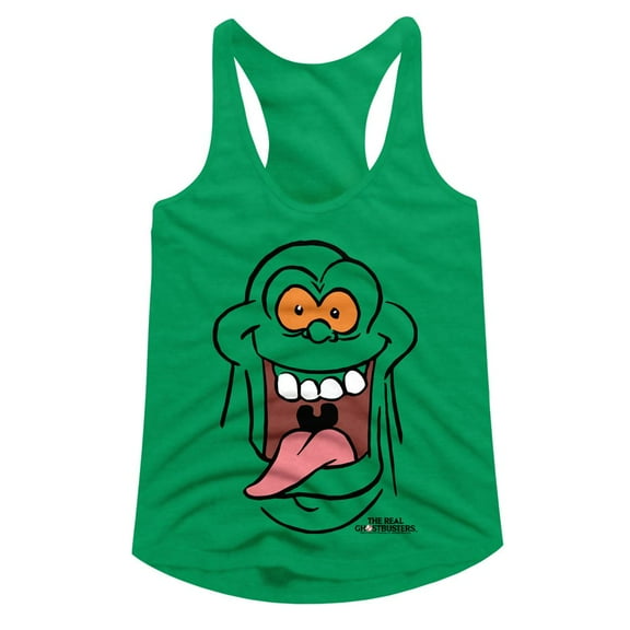 The Real Ghostbusters Slimer Face Kelly Women's Slim Fit Racerback Tank Top