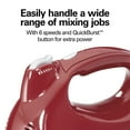 thumbnail image 4 of Hamilton Beach Power Deluxe Stand and Hand Mixer Combo for Kitchen, 4 Quart, 6 Speeds with Quick Burst, Red, 4 of 9