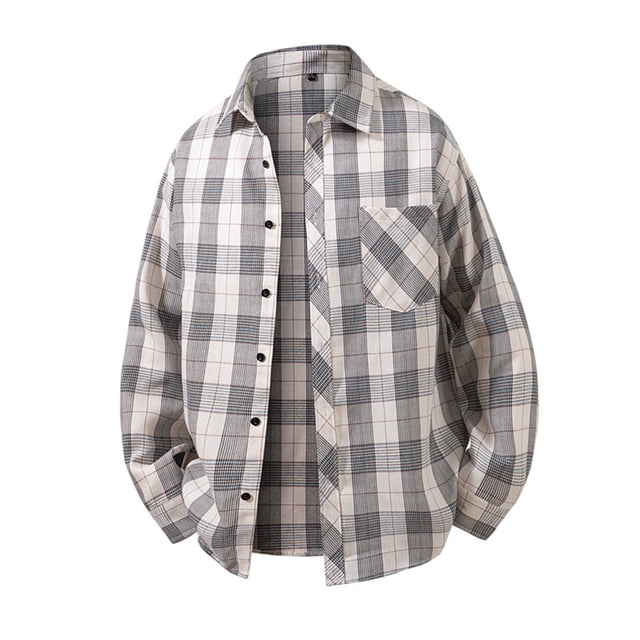 Chemise Décontractée à Carreaux pour Homme à Manches Longues avec Col Classique pour le Quotidien et un Style Polyvalent