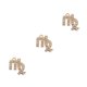 thumbnail image 1 of 3pcs Virgo Zodiac Pendant Earrings for Women – Elegant DIY Ear Jewelry, Compatible with Necklaces & Clavicle Chains, Hypoallergenic, 1 of 3
