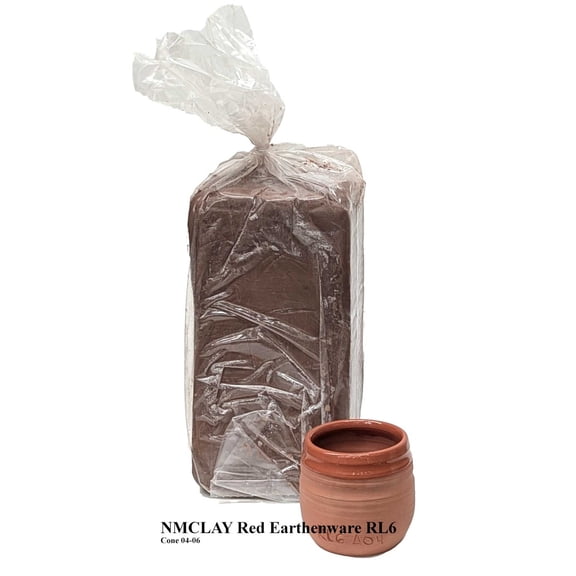 Red Low fire Smooth Earthenware, a premium 25-pound block of pottery clay 04