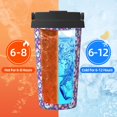 thumbnail image 5 of Goofa blue flower Skull colorful for Insulated Travel Coffee Mug Spill Proof Leak Proof 16 OZCoffee Tumbler Reusable Coffee Cups with Lids Thermos for Hot and Cold Drink, 5 of 8