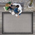 thumbnail image 5 of Indoor Outdoor Rug  5x7 Bordered Gray Modern Area Rugs For And Patios Kitchen Hallway Mats Washable Porch Deck Outside Carpet (bordered Grey 5 X 7), 5 of 9
