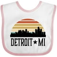 thumbnail image 3 of Inktastic Detroit Michigan Skyline Retro Boys or Girls Baby Bib, 3 of 4