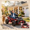 thumbnail image 5 of iYofe 36V Electric Ride on Car, 500W Electric Car for Kids with EVA Wheel, Max Speed 9 mph, Spring Suspension, Adjustable Seat, Bluetooth, Powered Ride on Toys for Big Kids Boys Girls, Red, 5 of 10
