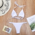 thumbnail image 4 of Women Swimsuits Embroidered Bandeau Boho Chic Bikini Top Bathing Suit,White,M, 4 of 7