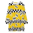 thumbnail image 3 of New York Yellow Taxi Cab Pattern Long Sleeved Dress party dresses women women"s summer jumpsuit, 3 of 4