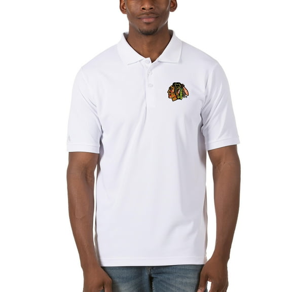 Men's Antigua White Chicago Blackhawks Legacy Pique Polo