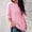 Pink, variant on Long Sleeve Oversized Graphic Tshirts for Women Pull-on Minimalist Yellow Crew Neck T-Shirts Solid Modern Fashion Tops Yellow,S