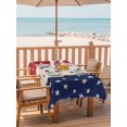 thumbnail image 2 of 52x70 Inch Outdoor Tablecloth with Umbrella Hole Zipper Rectangle Red Blue Stars 4th of July Rectangular Tablecloths Outside Waterproof Independence Day Rustic Patio Table Cover for Picnic Party, 2 of 8