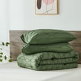 thumbnail image 6 of Davulos King Comforter Set - Dark Green Comforter, Boho Tufted Shabby Chic Bedding, 3 Pieces Vintage Farmhouse Bed Set for All Seasons, Fluffy Soft Bedding with 2 Pillow Shams, 6 of 10