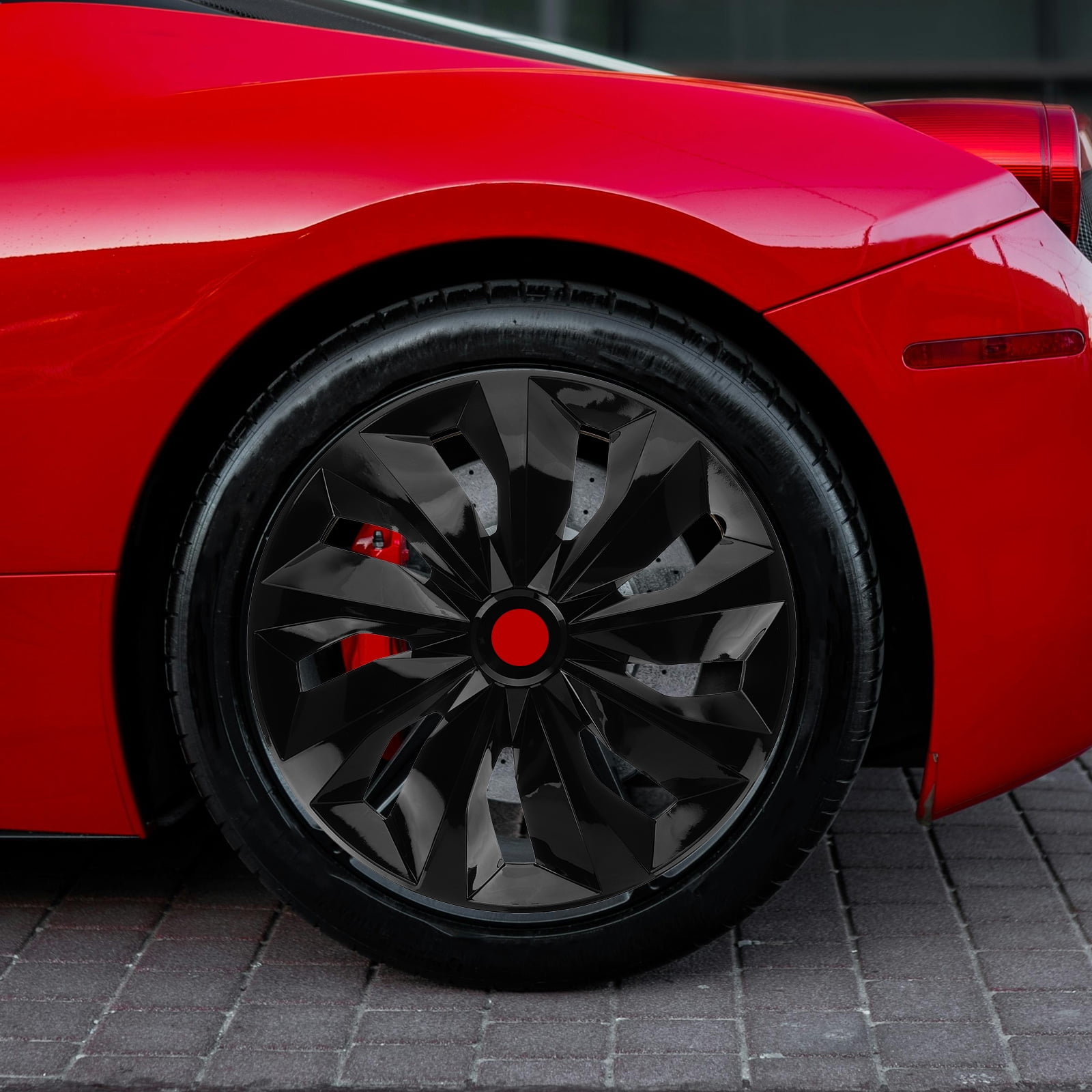 Hub Caps,15 Inch Plastic Hub Caps Wheel Cover Maintenance Hub Cap Installation Auto Exterior Accessories For Car Wheel Covers Black