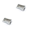 thumbnail image 4 of Inteprter Metal Mini Pencil Sharpeners Single School Bulk Office Learning Drawing Tools Sharpening Manual Pencils Plata 2Conjunto, 4 of 6