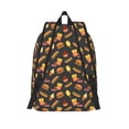 thumbnail image 2 of Lsque Fast Food Pattern Canvas Daypack, Durable Backpack, High-quality Versatile Backpack,Vintage Compact Backpack-Medium, 2 of 6