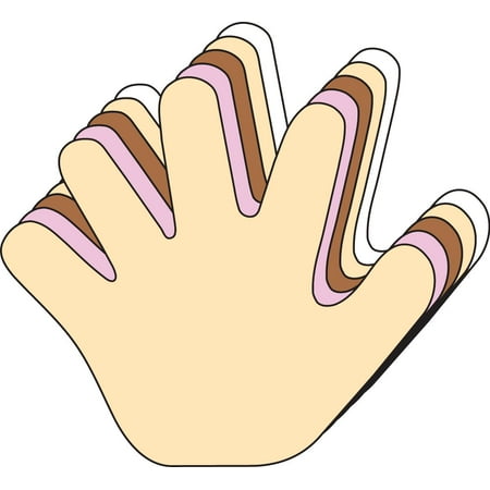 3 Hand Foam Multicultural Creative Cut-Outs, 15 Cut-Outs in a Pack for Kids Craft, Unity, Handprint Wreath, Turkey Handprint for