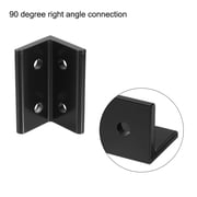 4080 Aluminum Extrusion Profile Corner Bracket, 4 Holes L-Shape Black Bracket, Right Angle Joint Connectors, 4 Packs