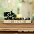 thumbnail image 2 of Craftnamesign Custom Wooden Welding US Flag Desk Name Plate, Welder Metal Nameplate for desk, 2 of 5
