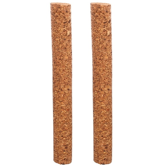 COSMOBETTY Cylindrical Cork Stopper Light Brown 2Pcs 11.8X1.4X1.4in