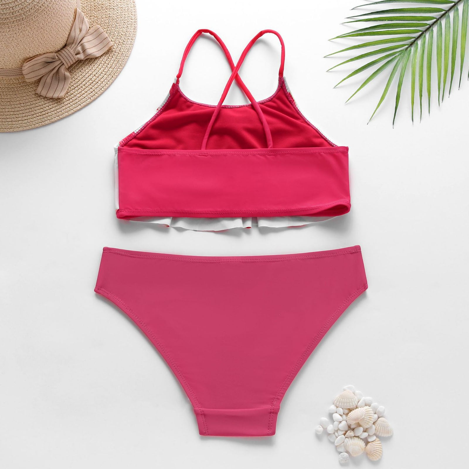 Aayomet Little Child Swimsuit Big Kids Fruit Girls' Peplum Bikini