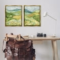thumbnail image 2 of Stupell Industries Meadow with Rolling Hills Landscape & Nature Painting Gold Floater Framed Canvas Art Print Wall Art, 25 x 31, Set of 2, 2 of 9