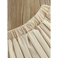 thumbnail image 5 of Kiapeise Toddler Baby Girl Pleated Skirt Casual Faux Leather Basic Plain Mini Skirt Kids Bottoms, 5 of 8