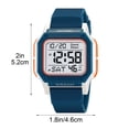 thumbnail image 3 of Reloj digital para estudiantes con diseño resistente al agua, retroiluminación luminosa, alarma, cronómetro y correa de silicona ajustable para niños y niñas., 3 of 9