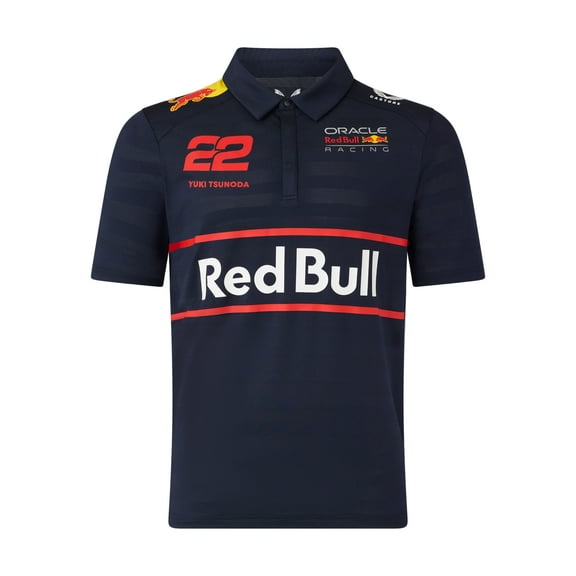 Red Bull Racing F1 Men's 2025 Yuki Tsunoda Team Polo Shirt- Navy